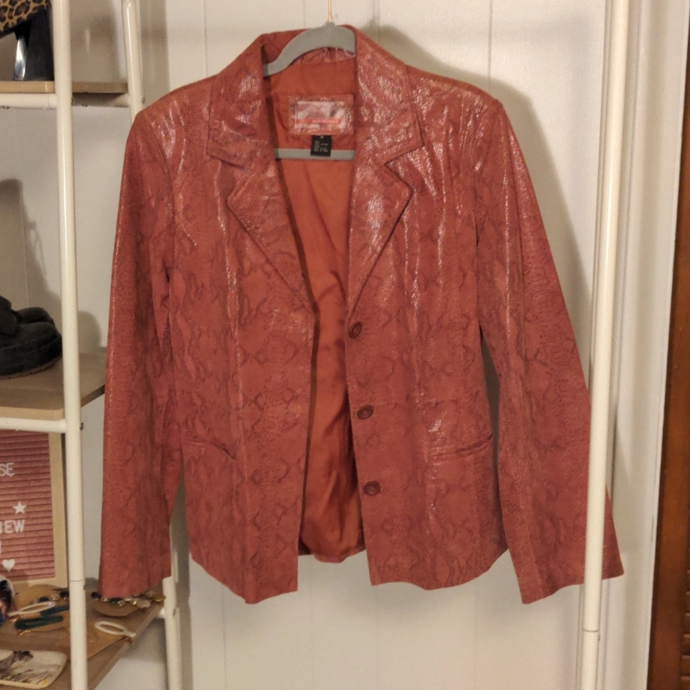 Brandon Thomas res snakeskin leather jacket!